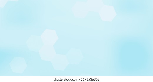 Minimalistic abstract background with a subtle hexagonal pattern in light blue and white tones, ideal for modern and corporate themes