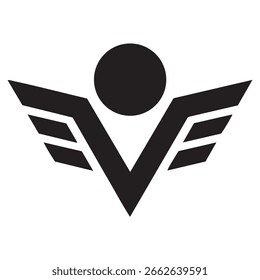 Minimalistic Abstract Badge with Bold Black Colors and Clear Visual Identity