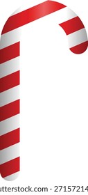 Minimalistic Abstract Christmas Candy Cane Red and White