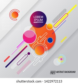 Minimalistic abstract colorful shape background