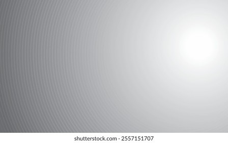 Minimalistic abstract design showcasing a blue dot against a gradient grayscale background with concentric circular lines, evoking simplicity and focus