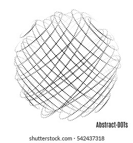 Minimalistic abstract dots shpere background Eps 10 vector illustration for album music cover. Design element of dots with same random and noise.