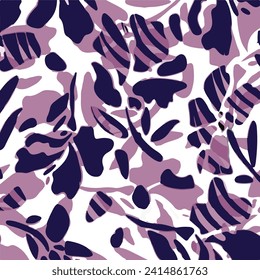 Minimalistic abstract floral pattern. Modern print in black color on a light background. Ideal for textile design, screensavers, covers, cards, invitations and posters.