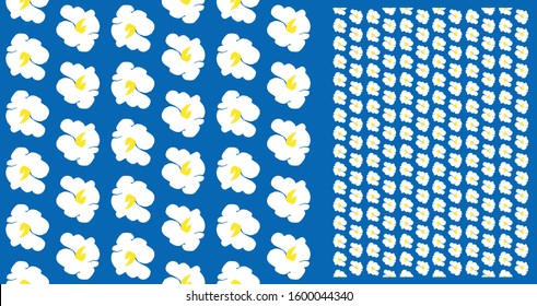 Minimalistic abstract flower pattern. Seamless, ready print for fabric, textile, wallpaper 