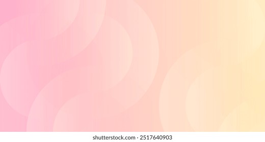 Fundo fluido abstrato minimalista em pastel neutro cor-de-rosa e amarelo. Gradações suaves, estilo de efeito de círculo. Fundo geométrico moderno. Ilustração vetorial Eps 10