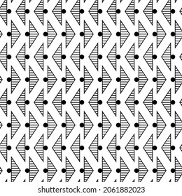 Minimalistic Abstract Geometric Pattern With Triangles. Geometric Design With Circles, Stripes And Rainbow. Black And White Modern Poster. Abstract Wall Art. Digital Art Of Interior Decoration For Pri