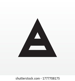 Resumen minimalista diseño de iconos de logotipo de negocios simples con trazas geométricas, letra A