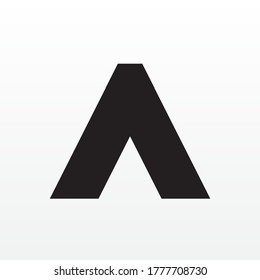 Minimalistic Abstract geometric simple traingle business logo icon design, Letter A