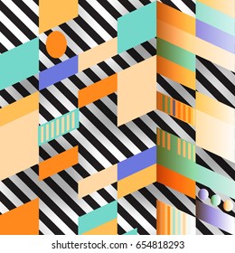 Minimalistic abstract geometrical background. Colorful and bright abstract vector pattern.