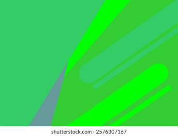 Minimalistic Abstract Green Background with Geometric Shapes and Lines