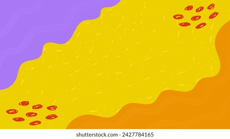Minimalistic abstract handmade background. Bright colors doodle layering for trendy design. Doodle background. Vector illustration