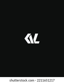 The minimalistic abstract KVL initial logo is suitable for sports or clothing lines and the technology is made masculine and energetic
