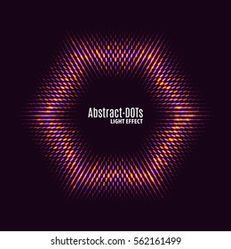 Minimalistic abstract lighten dots background vector illustration for album music or other cover. Design element of dots with same random and noise.