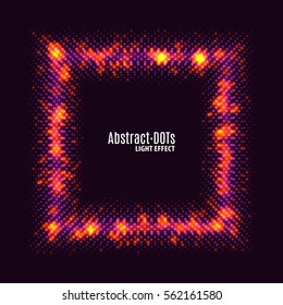 Minimalistic abstract lighten dots background vector illustration for album music or other cover. Design element of dots with same random and noise.