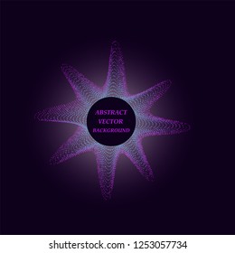 Minimalistic abstract line background of dots vector illustration for music album or other cover art. The construction element lines out of points with the same random and noise.