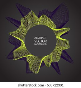 Minimalistic abstract line background vector illustration for album music or other cover. Design element of lines with same random and noise.