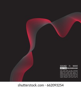 Minimalistic abstract line background vector illustration for album music or other cover. Design element of lines with same random and noise.