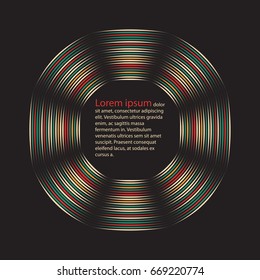 Minimalistic abstract line background vector illustration for album music or other cover. Design element of lines with same random and noise.