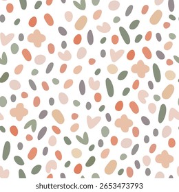 Minimalistic abstract pattern in pastel colors, suitable for children's designs