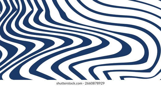 Patrón abstracto minimalista con líneas onduladas y rayas, curvado en danza geométrica. Sencillez en blanco y negro en Diseño gráfico. 