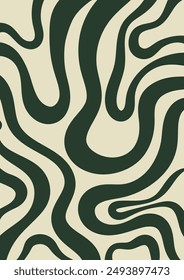 Cartel abstracto minimalista con líneas geométricas. Diseño de arte de pared de Vector de moda. 