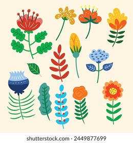 Minimalistic and abstract things. Set of items, Unusual pattern for printing on fabric. Modern wallpaper. 