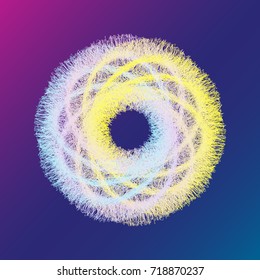 Minimalistic abstract tor line background vector illustration. Design element of lines with same random and noise.