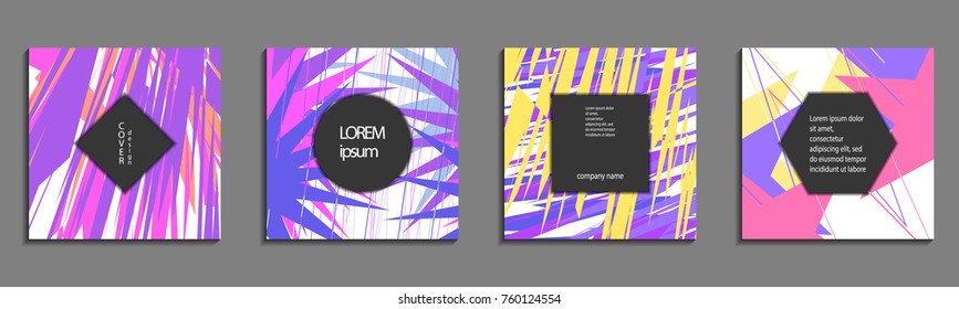 Minimalistic abstract vector cover design. Future geometric template. Vector templates for placards, banners, flyers, presentations and reports