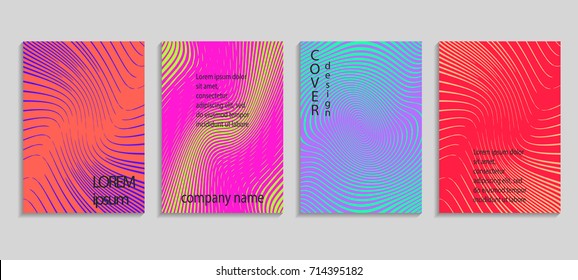 Minimalistic abstract vector halftone cover design template. Future geometric background. Vector templates for placards, banners, flyers, presentations and reports