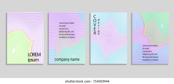 Minimalistic abstract vector halftone cover design template. Future geometric background. Vector templates for placards, banners, flyers, presentations and reports