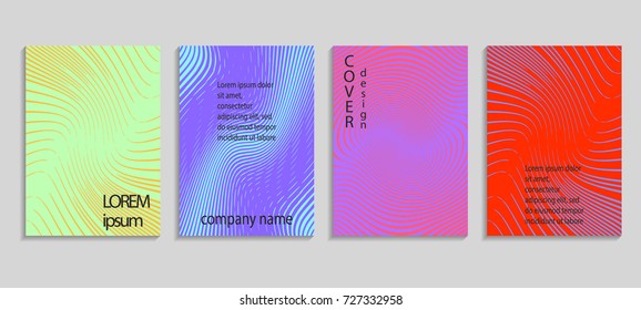 Minimalistic abstract vector halftone cover design template. Future geometric gradient background. Vector templates for placards, banners, flyers, presentations and reports