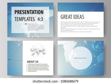 The minimalistic abstract vector illustration of the editable layout of the presentation slides design business templates. Scientific medical DNA research. Science or medical concept.