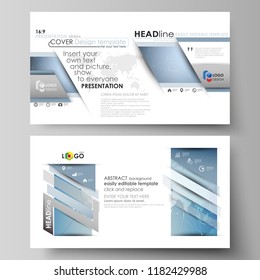 The minimalistic abstract vector illustration of the editable layout of high definition presentation slides design business templates. Scientific medical DNA research. Science or medical concept.