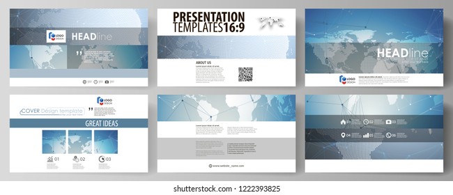 The minimalistic abstract vector illustration of the editable layout of high definition presentation slides design business templates. Scientific medical DNA research. Science or medical concept.