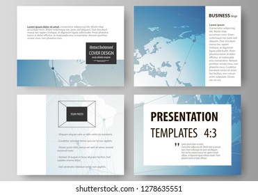The minimalistic abstract vector illustration of the editable layout of the presentation slides design business templates. Scientific medical DNA research. Science or medical concept.
