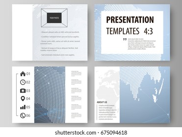 The minimalistic abstract vector illustration of the editable layout of the presentation slides design business templates. Scientific medical DNA research. Science or medical concept.