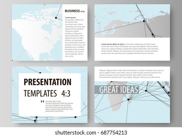 The minimalistic abstract vector illustration of the editable layout of the presentation slides design business templates. Futuristic high tech background, dig data technology concept