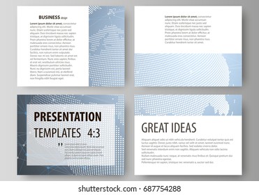 The minimalistic abstract vector illustration of the editable layout of the presentation slides design business templates. Scientific medical DNA research. Science or medical concept