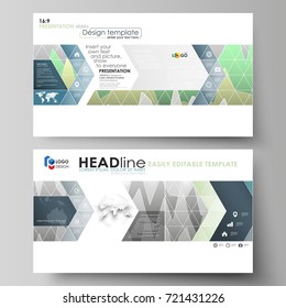 The minimalistic abstract vector illustration of the editable layout of high definition presentation slides design business templates. Rows of colored diagram with peaks of different height