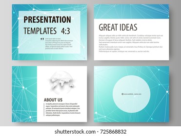 The minimalistic abstract vector illustration of the editable layout of the presentation slides design business templates. Futuristic high tech background, dig data technology concept.
