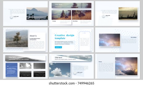 The minimalistic abstract vector illustration of editable layout of high definition presentation slides design business templates. Abstract style decoration for flyer, report, advertising, brochure.