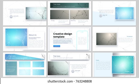 The minimalistic abstract vector illustration of editable layout of high definition presentation slides design business templates. Technology style decoration for flyer, report, advertising, brochure.