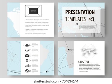 The minimalistic abstract vector illustration of the editable layout of the presentation slides design business templates. Futuristic high tech background, dig data technology concept.