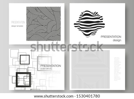 The minimalistic abstract vector illustration layout of the presentation slides design business templates. Trendy geometric abstract background in minimalistic flat style with dynamic composition.