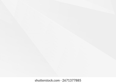 Minimalistic abstract white and grey background with geometric shapes. Clean vector design, ideal for business presentations, modern websites, banners, corporate templates and graphic projects.