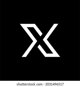 minimalistic abstract x design logo