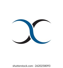 minimalistic abstract x design logo
