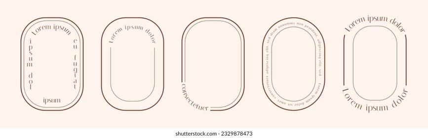 Minimalistic aesthetic y2k frames. 5 different tipes.