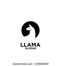 Logotipo minimalista de alpaca. Animales de granja. Sencillo logotipo de línea lama. Diseño gráfico. Se puede utilizar en la identidad de marca