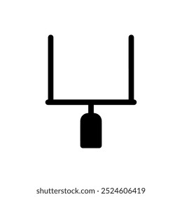 Minimalistic American Football Goalpost Icon. Vector illustration design.